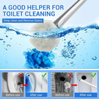 50PC Toilet Bowl Wand Refills, Disposable Toilet Brush Heads, Wall Mounted - Image 3