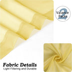 Chyhomenyc Sheer Valances for Windows 2 Pack, Small Valance for Living Room - Image 8