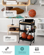 Art Cart with Tabletop & Pegboard - Image 2