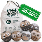 No More Dryer Sheets! Reusable Wool Dryer Balls XL 6-Pack by WOOLYHEROES