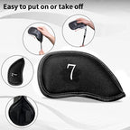 Golf 12pcs Thick Synthetic Leather Golf Iron Head Covers Set Headcover Fit All - Image 6