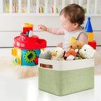 DULLEMELO Fabric Storage Bins for Laundry, Foldable Storage Baskets for Shelves - Image 4