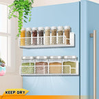 2 Pack Magnetic Spice Rack for Refrigerator, Rustproof Magnetic Shelf for Fridge - Image 3
