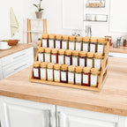 Bamboo Tiered Spice Rack, for Countertop Spice Organizer for Pantry Spice Shelf - Image 9