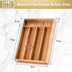 Silverware Organizer, 2 Pack 10 Inch Utensil Organizer Kitchen Drawer Organizer - Image 2