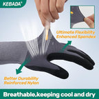 Kebada W2 Work Gloves for Men and Women, Nitrile Coated Working Gloves for - Image 4