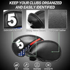 FINGER TEN Premium Synthetic Leather Stylish Iron & Wedge Golf Head Covers - Image 3