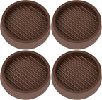 3X3 Round Rubber Caster Cups, Non Slip Furniture Pads, Anti-Slip Gripper by VOCOMO