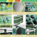 2-Pack 32 Gallon Collapsible Trash Can Solid Bottom - Image 3