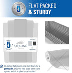 Shelf Liners for Wire Shelf System: Set of 5 in Clear: 18 x 60 inch: Plastic - Image 3