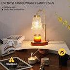 Antique Brass Candle Warmer Lamp WithTimer and Dimmer, Fragrance Electric Wax - Image 5