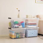 Citylife 82 QT Clear Plastic Storage Bins - Image 2