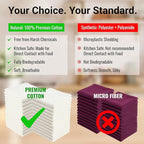 Dish Cloths Cotton| Kitchen Wash Cloth| Shop Towels Absorbent and Lint Free - Image 3