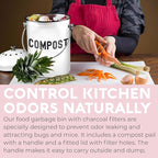 EPICA Countertop Compost Bin Kitchen | 1.3 Gallon | Odorless Composting Bin - Image 8