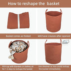 Cotton Rope Laundry Basket Hamper - Image 7