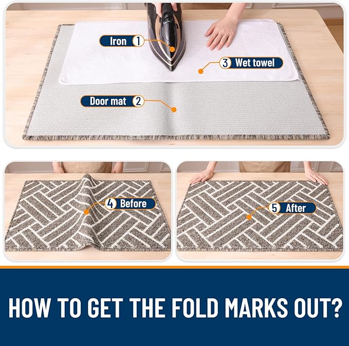 OLANLY Large Indoor Door Mat, 59x35 Inch, Dirt Resistant and Absorbent - Image 8