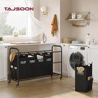 Tajsoon 5 Bag Laundry Sorter Cart, 5 Section Laundry Hamper - Image 2