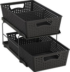 Simple Houseware 2 Tier Bathroom Organizer Tray Pull-Out Sliding by SimpleHouseware