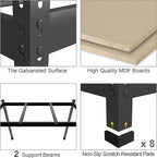 PrimeZone 4 Pack Storage Shelves 48" x 24" x 72", 5 Tier Adjustable Garage - Image 4