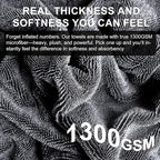 2 Pack XL Car Drying Towel – 1300GSM Ultra Absorbent Microfiber, Twisted Loop - Image 4