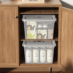 4 Packs 20 L Clear Plastic Storage Bins, Stackable Organizer Containers - Image 5
