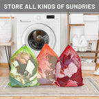 Berlune 12 Pcs Large Laundry Bag Colorful Extra Large Mesh Laundry Bag Bulk - Image 7