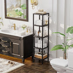 SMIBUY Bathroom Storage Shelf, 5-Tier Bamboo Rack Organizer - Image 2