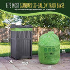 30-33 Gallon Compost Bags 30 Bags Yard Waste Bags Flat-Top Liners Compostable - Image 2
