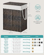 SONGMICS Laundry Hamper with Lid, 90L Clothes Hamper with 2 Removable Liner Bags - Image 6