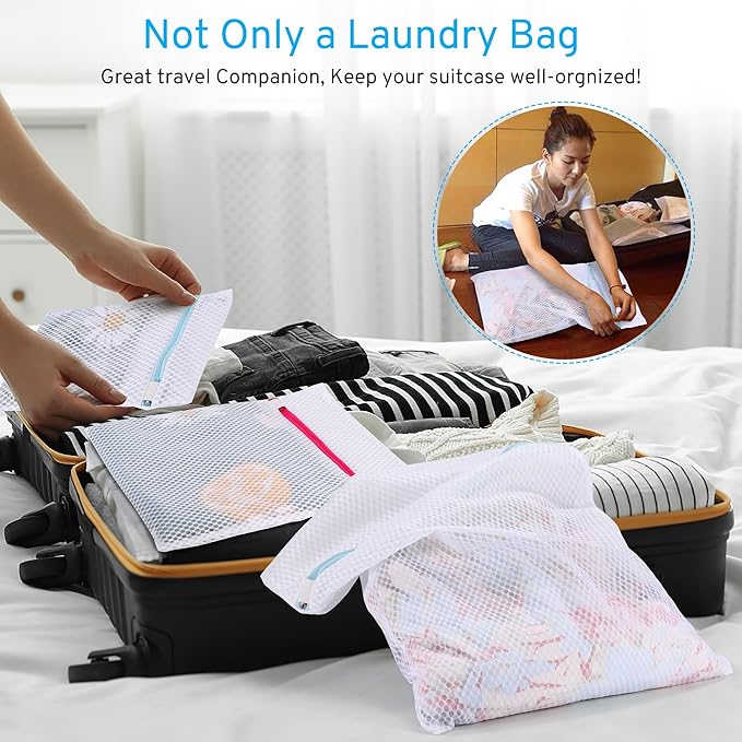 2 Pack XXL Durable Honeycomb Mesh Laundry Bags - Image 7