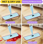 8 Pack 16.5 inch Reusable Mop Pads Microfiber Spray Mop Replacement Heads - Image 6