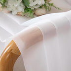 Chyhomenyc White Sheer Curtains 36 inch Length 2 Panels Set, Light Filtering - Image 4