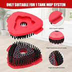 2 Pcs Full-Coverage Spin Mop Scrub Brush Head and 1 Mop Base Part Replacement - Image 3