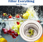 50 pcs Heavy Duty Stainless Steel Slop Basket Filter Trap, 2.75" Top / 1" Mesh - Image 6