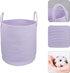 Rope Laundry Basket Hamper for Clothes Woven Storage Basket for Living Room - Image 2