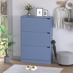 Shoe Cabinet with 3 Flip Drawers, Hidden Wood Shoe Cabinet, Freestanding Shoe - Image 3