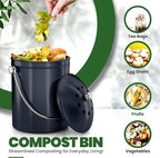 Utopia Kitchen Compost Bin for Kitchen Countertop, 1.3 Gallon Compost Bucket - Image 4