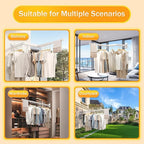 J-type Hooks Wall Mounted Clothes Rack, Collapsible - Image 7