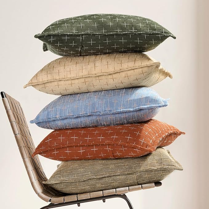 ZWJD Pillow Covers 18x18 Set of 2 Soft Polyester Textured Pillow Covers - Image 5