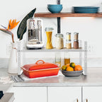 Expandable Cabinet Shelf Organizer Rack, Stackable Kitchen Counter Storage - Image 2