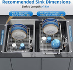 romision Expandable Dish Drying Rack Over The Sink Small Metal Stainless Steel - Image 6