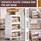 QudraKast 3-Tier Stackable Plastic Storage Bins - 67QT Stackable Storage Bins - - Image 4
