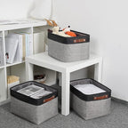 DULLEMELO Fabric Baskets for Storage, Rectangular Fabric Storage Bins - Image 5