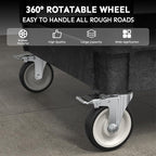 Utility Cart on Wheels, Heavy Duty Large Flat Top Rolling Service Cart - Image 4