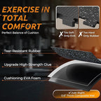 PRAISUN 0.6" Thicker Gym Mat, 12 Tiles 48 Sq Ft Workout Mats, Interlocking Foam - Image 3