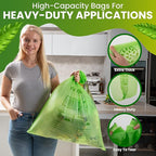GREENWAY 13 Gallon Compostable Trash Bags Drawstring, 50 Bags, Heavy Duty Extra - Image 4