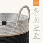 LA JOLIE MUSE Woven Basket Rope Storage Baskets - Image 5