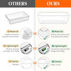 15-Pack Clear Drawer Organizer Set – Multi-Size Acrylic Storage Bins - Image 4