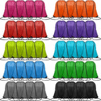 Shappy 100 Pieces Drawstring Bag Gym Portable String Sack Backpacks Polyester by Shappy