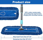 4 Pack - 24-Inch Washable Dust Mop Heads – Full Cloth, Extra Durable, Easy - Image 2